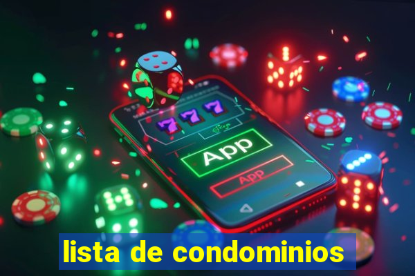 lista de condominios